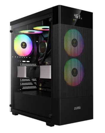 Gabinete Gamdias AURA GC5 ELITE, Midi-Tower, ATX/Micro-ATX, USB 2.0/3.0, sin Fuente, 3 Ventiladores Instalados, Negro
