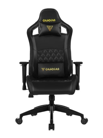 Gamdias Silla Gamer Aphrodite EF1, hasta 130kg, Negro/Amarillo