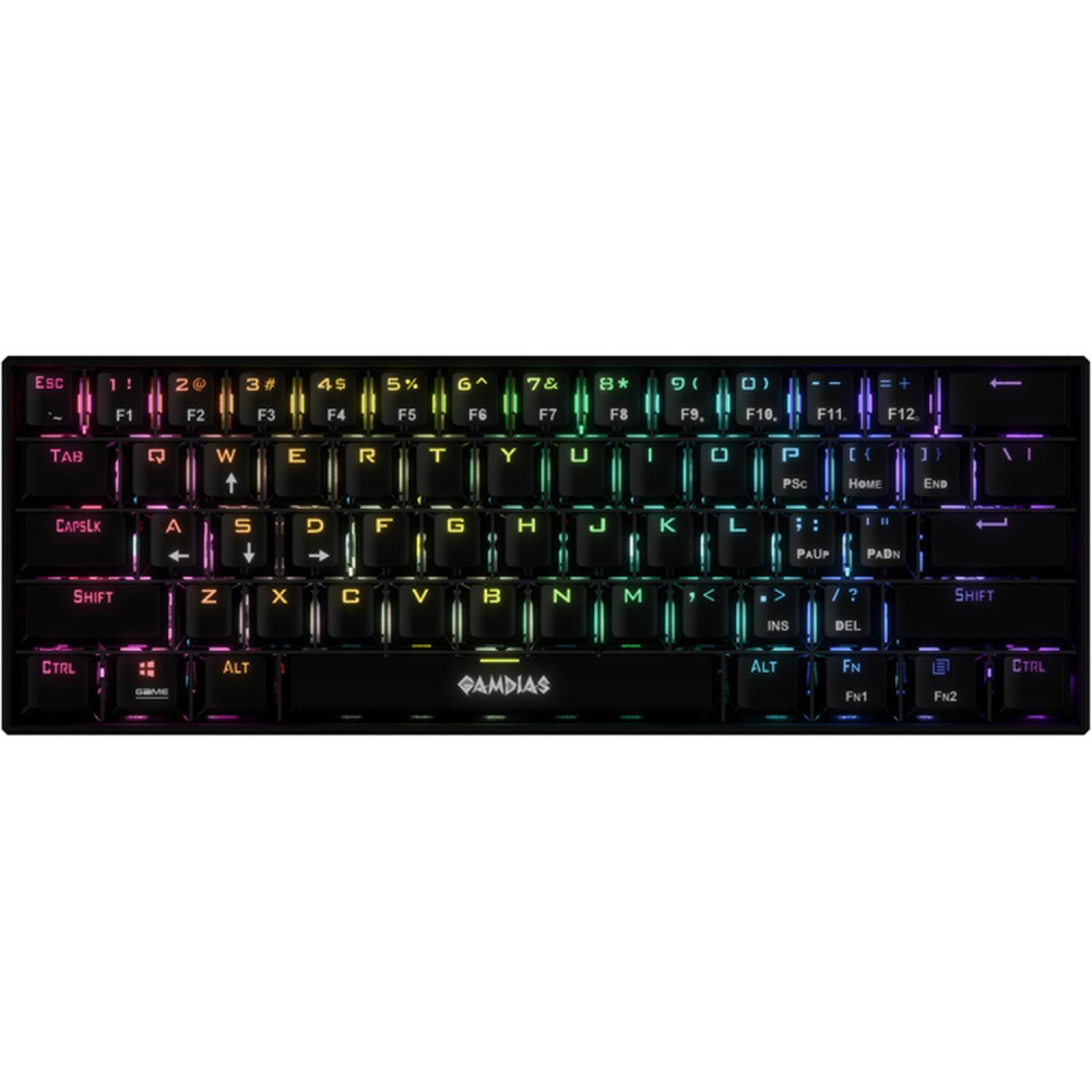 Teclado Gamer Gamdias HERMES E3 LED RGB, Teclado Mecánico, Switch Blue, Alámbrico, USB, Negro, Inglés