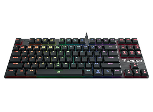 Teclado Gamer Gamdias Hermes M3 RGB, Teclado Mecánico, Alámbrico, Negro (Inglés)