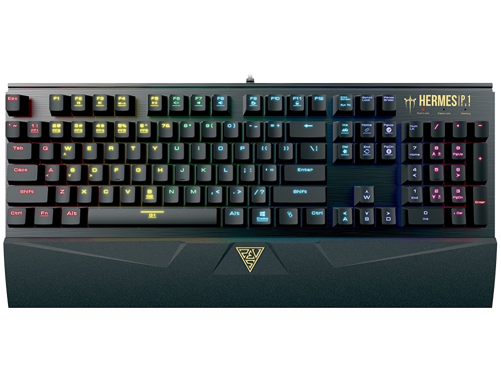 Teclado Gamer Gamdias HERMES P1 RGB, Teclado Mecánico, Alámbrico, Negro (Inglés)