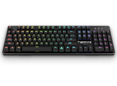 Teclado Gamer Gamdias Hermes P2A RGB, Teclado Mecánico, Alámbrico, Negro (Inglés)