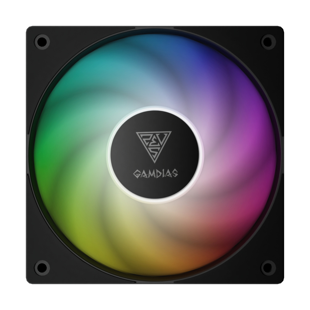 Ventilador Gamdias NOTUS M1, 120mm, 1600RPM, ARGB, Negro