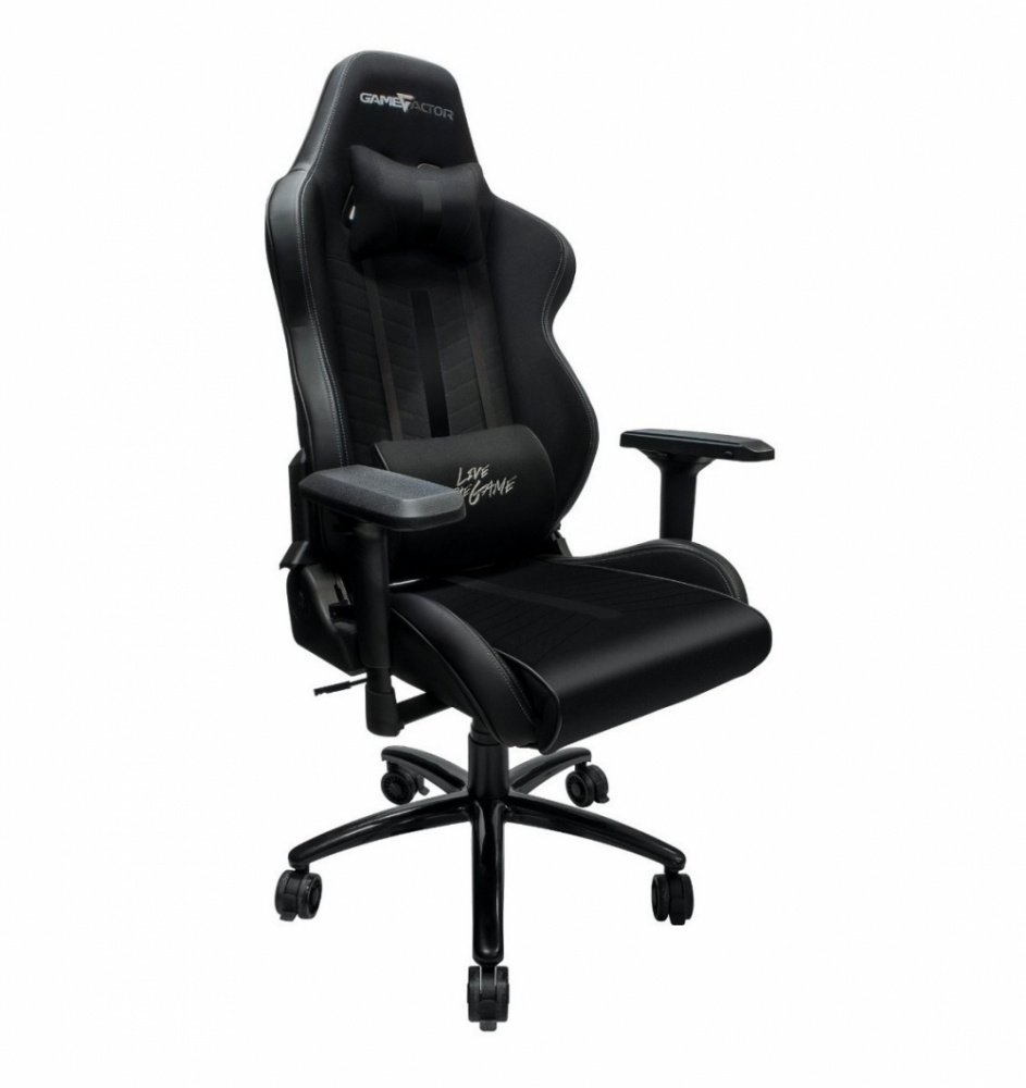 Game Factor Silla Gamer CGC601, hasta 150Kg, Negro