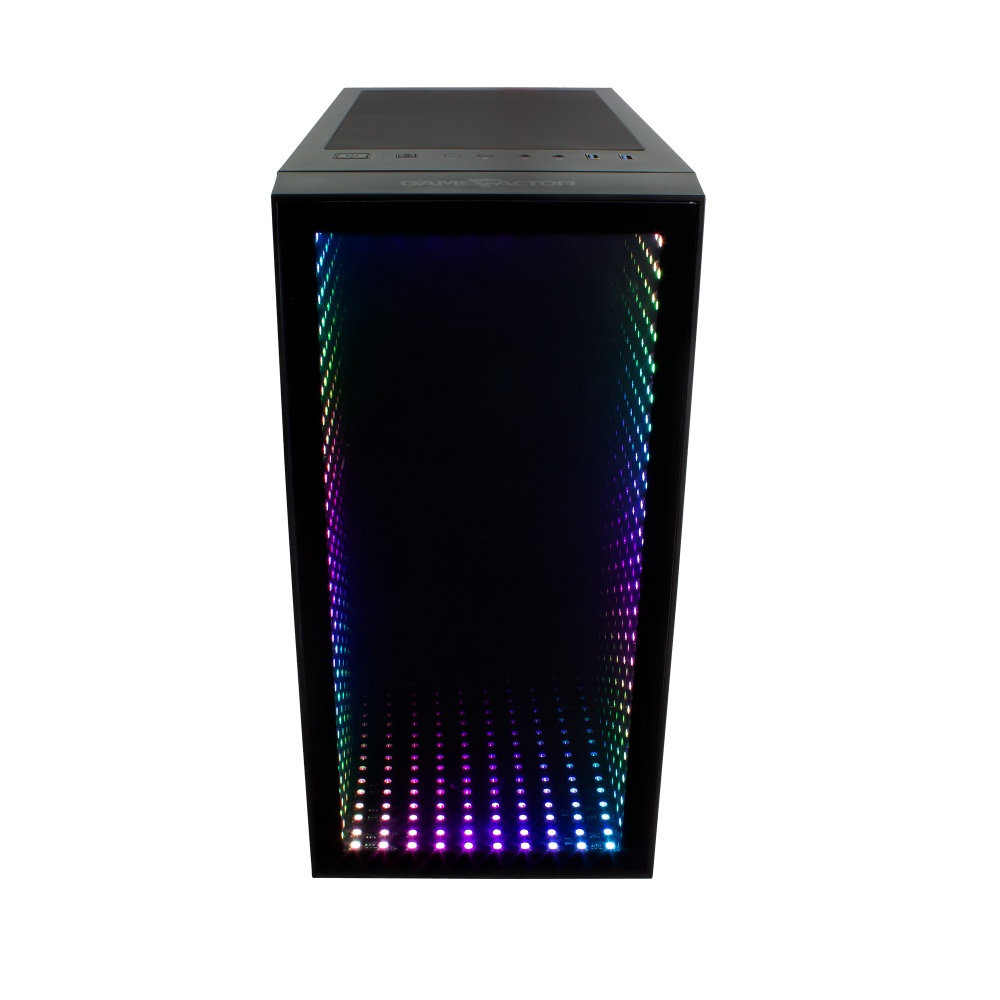 Gabinete Game Factor CSG560, Micro-Tower, Micro-ATX/Mini-ITX, USB 3.0, sin Fuente, 1 Ventilador Instalado, Negro