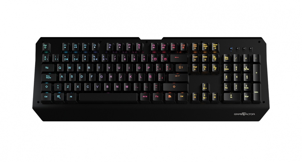 Teclado Gamer Game Factor KBG601 RGB, Teclado Mecánico, Switch Óptico, Alámbrico, Negro (Español)
