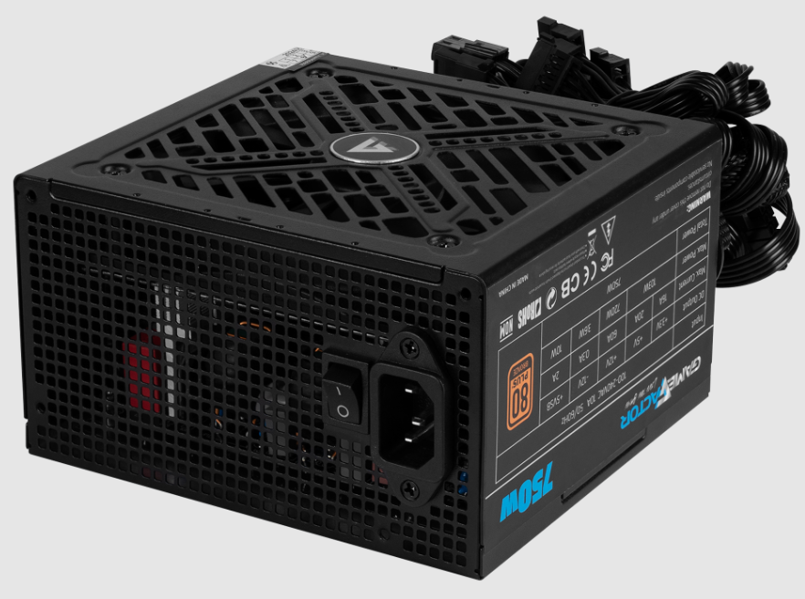 Fuente de Poder Game Factor PSG750 80 PLUS Bronze ATX, 24-pin ATX, 120mm, 750W