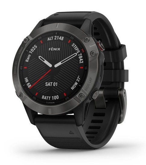 Garmin Smartwatch Fenix 6 Pro and Sapphire con DLC, Touch, Bluetooth, Android/iOS, Negro - Resistente al Agua