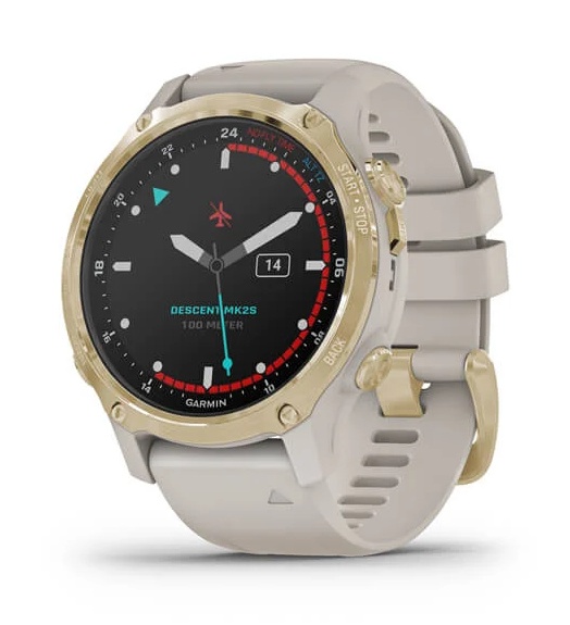Garmin Smartwatch Descent Mk2S, Touch, Bluetooth, Android/iOS, Oro - Resistente al Agua