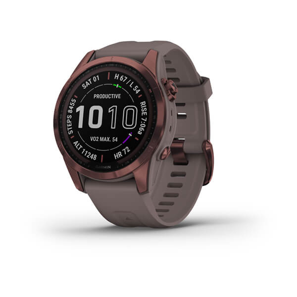 Garmin Smartwatch Fenix 7S Sapphire Solar, Bluetooth, Android/iOS, Bronce/Gris - Resistente al Agua