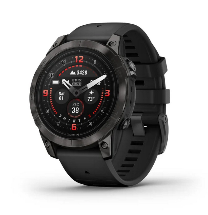 Garmin Smartwatch Epix Pro (Gen 2) Edición Sapphire, Touch, GPS, Bluetooth, 51mm, Android/iOS, Titanio/Negro - Resistente al Agua