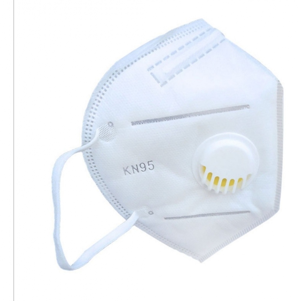 Ventronic Cubrebocas KN95 con Valvula, Blanco, 1 Piezas