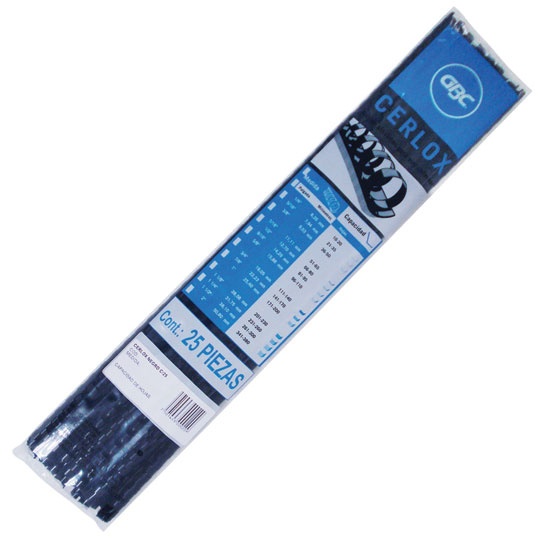 GBC Gusano Cerlox 3/8'' con 8 Aros, Paquete de 25 Piezas, hasta 50 Hojas, Negro