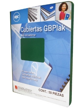 GBC Cubiertas GBPlak Lisas, Paquete de 50 Piezas, Tamaño Carta, Verde