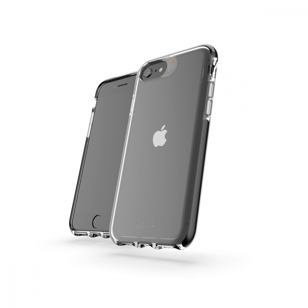 Gear4 Funda de Policarbonato Piccadilly para iPhone SE/8/7/6s/6, Negro/Transparente