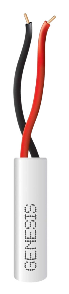 Genesis Bobina de Cable de Alarma, 2x 22 AWG, 305 Metros, Negro/Rojo/Blanco