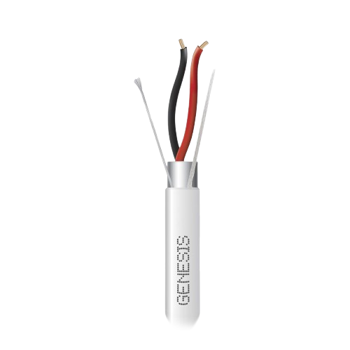 Genesis Bobina de Cable para Alarma 2202-11012202-1101, 2 Conductores, 22 AWG, 305 Metros, 1 Pieza