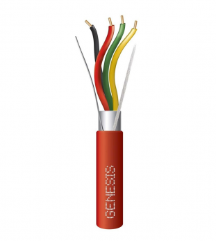 Genesis Bobina de Cable para Alarma 4607-1004, 4 Conductores, 16 AWG, 305 Metros, 1 Pieza