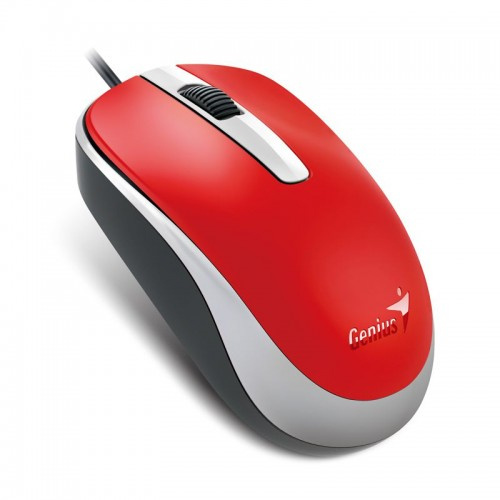 Mouse Genius Óptico DX-120, Alámbrico, USB-A, 1000DPI, Rojo
