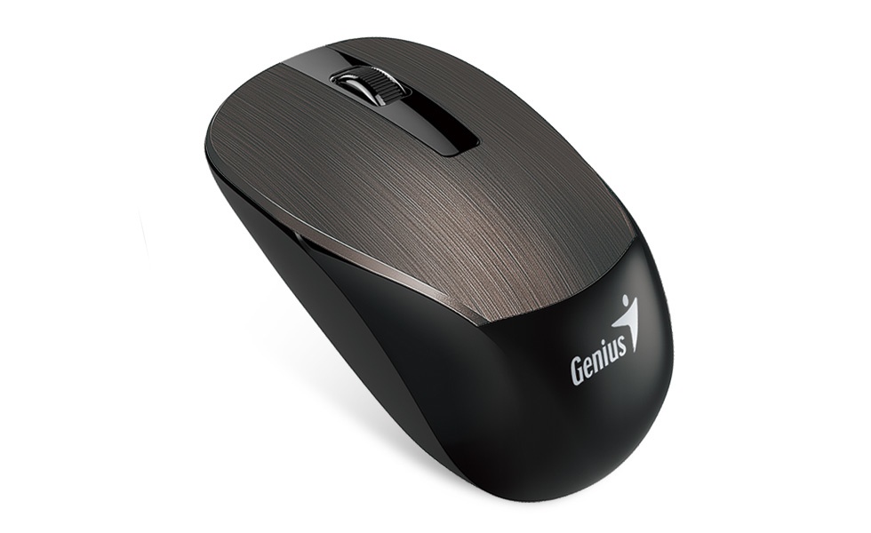 Mouse Genius BlueEye NX-7015, Inalámbrico, 1200DPI, Negro/Marrón