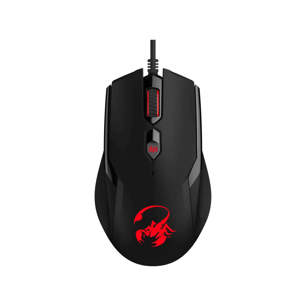 Mouse Gamer Ergonómico Genius Ammox X1-600, Alámbrico, Óptico, 3.200DPI, USB-A, Negro