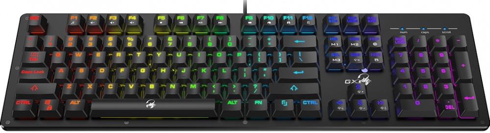 Teclado Gamer Genius Scorpion K10 RGB, Sensación Mecánica, Alámbrico, Negro (Inglés)