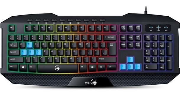 Teclado Gamer Genius Scorpion K215 RGB, Alámbrico, Negro (Inglés)