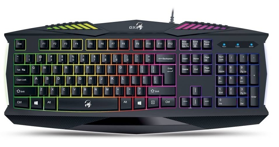 Teclado Gamer Genius Scorpion K220 RGB, Alámbrico, Negro, Español