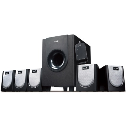 Genius Bocinas con Subwoofer SW-5.1, 5.1, 55W RMS, Negro/Plata