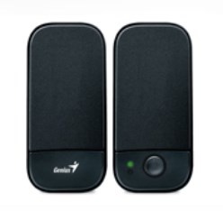 Genius Bocinas Multimedia Stereo SP-A110, Alámbrico, 1W RMS, Negro