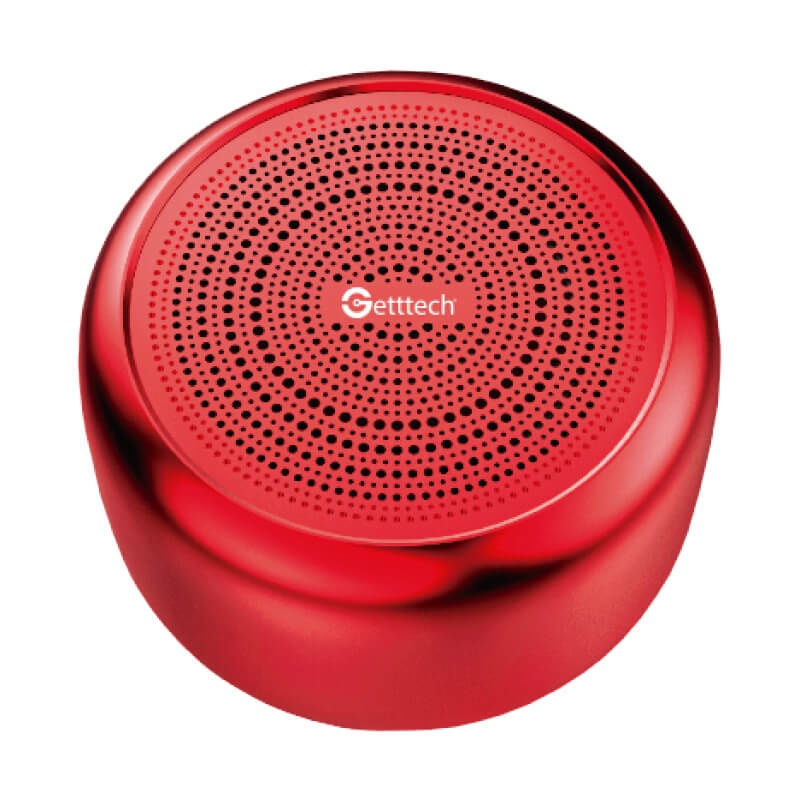 Getttech Bocina Portátil Melodic, Bluetooth, Inalámbrico, 3W, Rojo