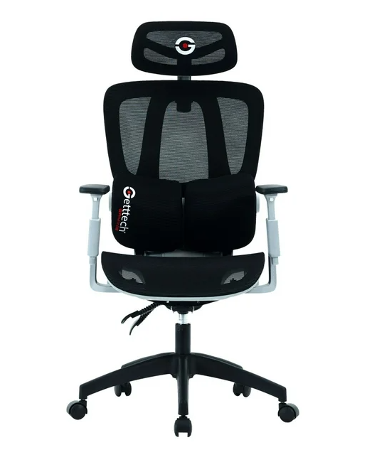 Getttech Silla Gamer GAR-ERGME-G1, hasta 120kg, Negro/Gris