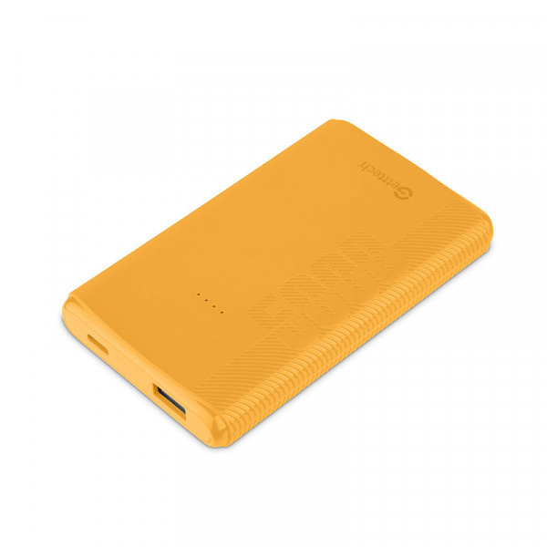 Cargador Portátil Getttech Power Bank GBN-E5KCS-01, 5000mAh, Amarillo