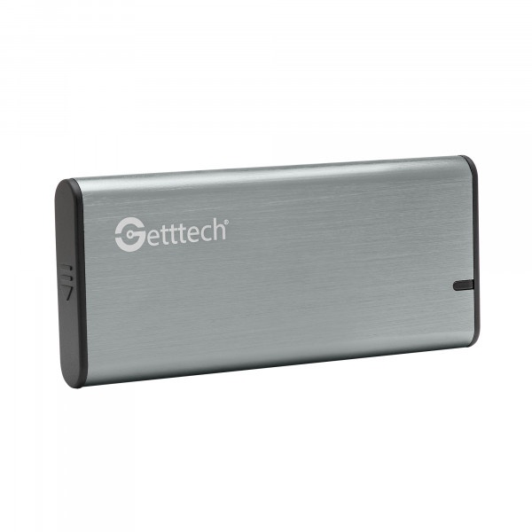 Gettech Gabinete de Disco Duro GCE-M231-01 M.2, SATA, USB Tipo-C, Aluminio
