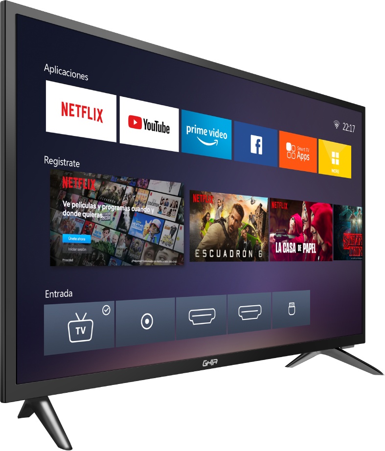 Ghia Smart TV LED G32NTFXHD20 32", HD, Negro