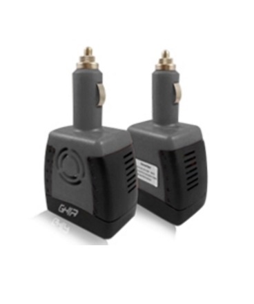 Ghia Adaptador para Auto GAC-001, 12V, 150W, USB 2.0, Negro/Gris