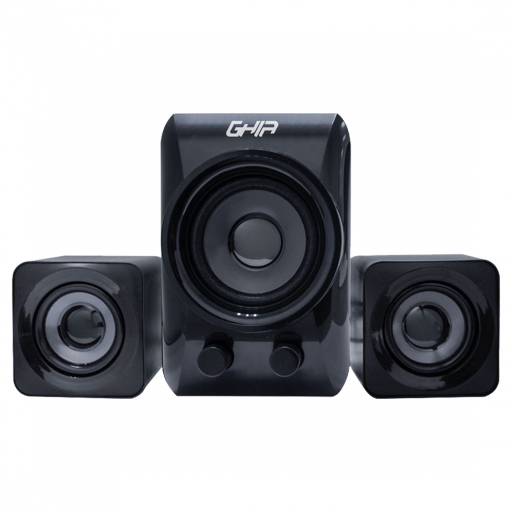 Ghia Bocina con Subwoofer GAC-185, Alámbrico, 2.0 Canales, 5W RMS, USB, Negro