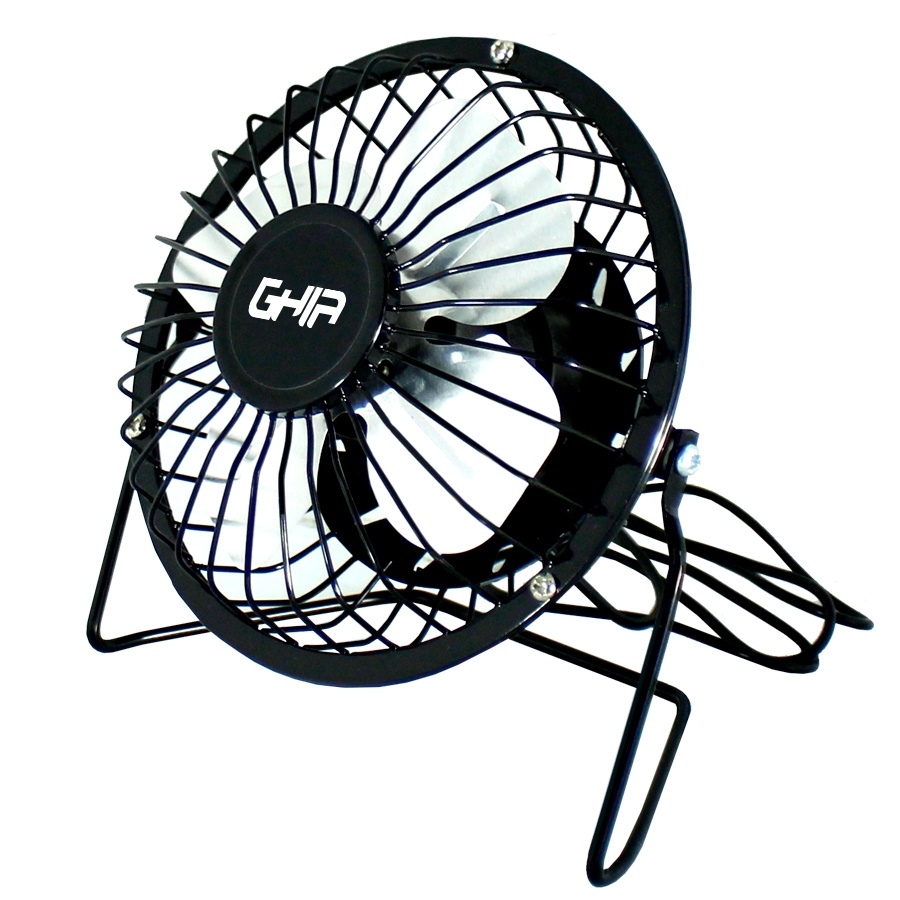 Ghia Ventilador de Escritorio GAC-205, 4", USB, Negro