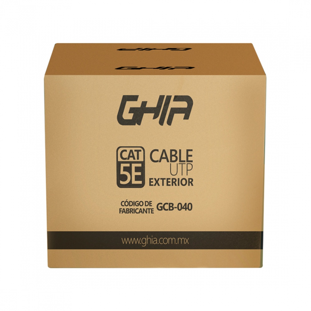 Ghia Bobina de Cable Ethernet Cat5e, UTP, 305 Metros