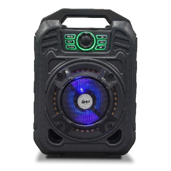 Ghia Bafle GSP-005, Bluetooth, Inalámbrico, 2000W RMS, USB, Negro