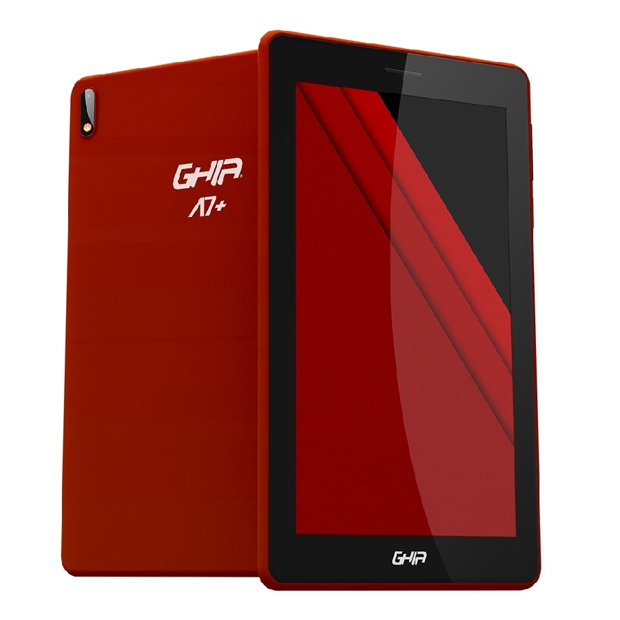 Tablet Ghia A7 Plus 7", 16GB, Android 10 Go Edition, Rojo
