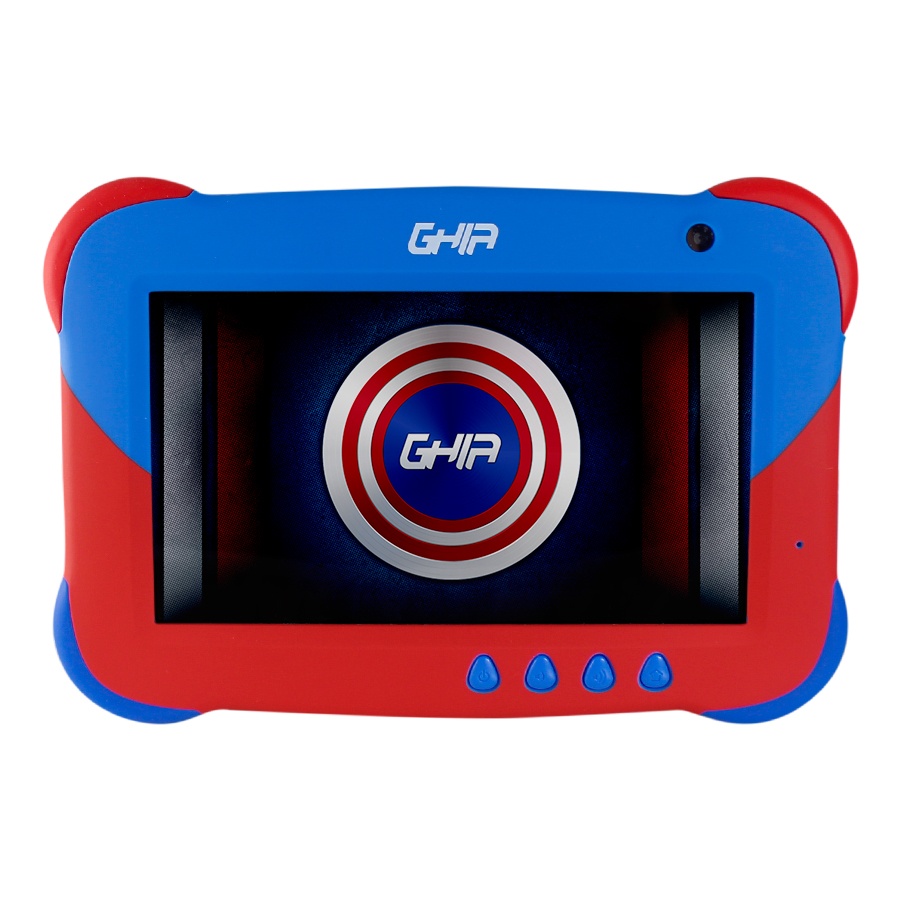 Tablet Ghia para Niños 7 KIDS 7", 16GB, Android 9.0 Go Edition, Azul/Rojo