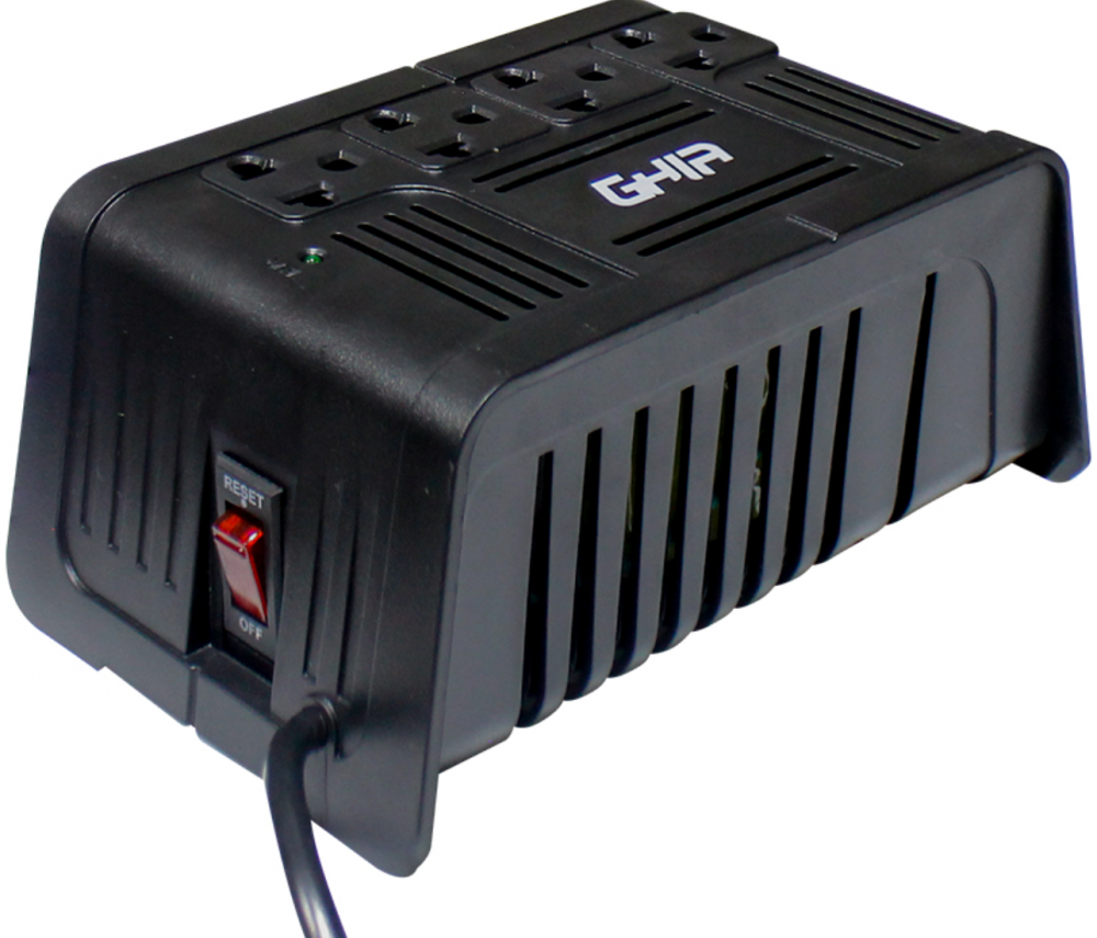 Regulador Ghia GVR-010, 400W, 1.000VA, Entrada 120V, Salida 120V, 4 Salidas