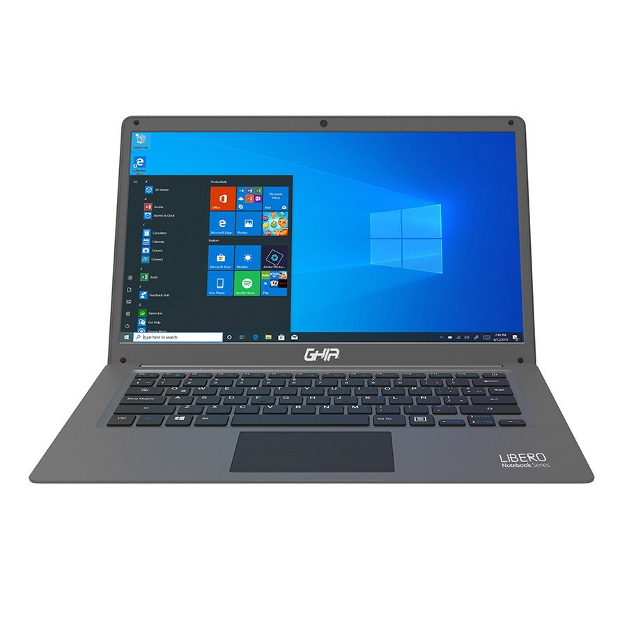 Laptop Ghia Libero 14.1" HD, Intel Celeron N4020 1.10GHz, 4GB, 128GB eMMC, Windows 10 Pro 64-bit, Español, Gris