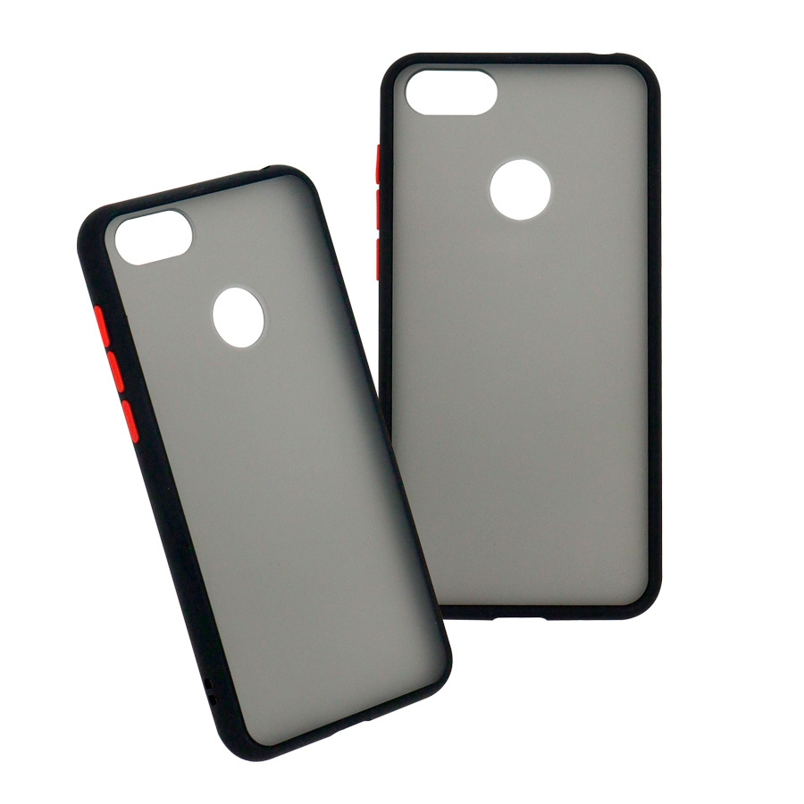 Ghia Funda de Plastico AC-9047 para Motorola E6 Play, Negro/Semitransparente