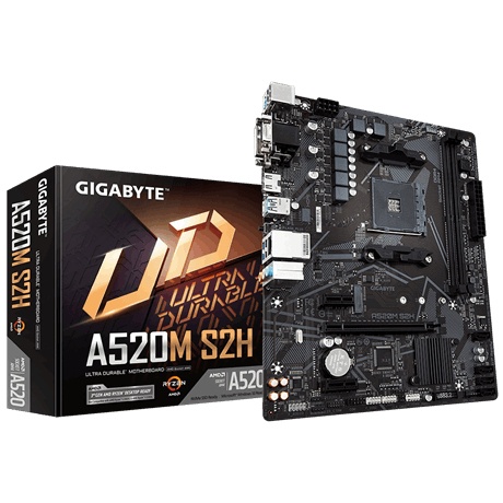 Tarjeta Madre Gigabyte A520M S2H, Micro-ATX, Socket AM4, AMD A520, 64GB DDR4, HDMI para AMD