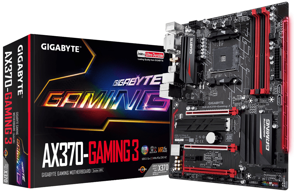 Tarjeta Madre Gigabyte ATX GA-AX370-Gaming 3, S-AM4, 	AMD X370, HDMI, 64GB DDR4  para AMD