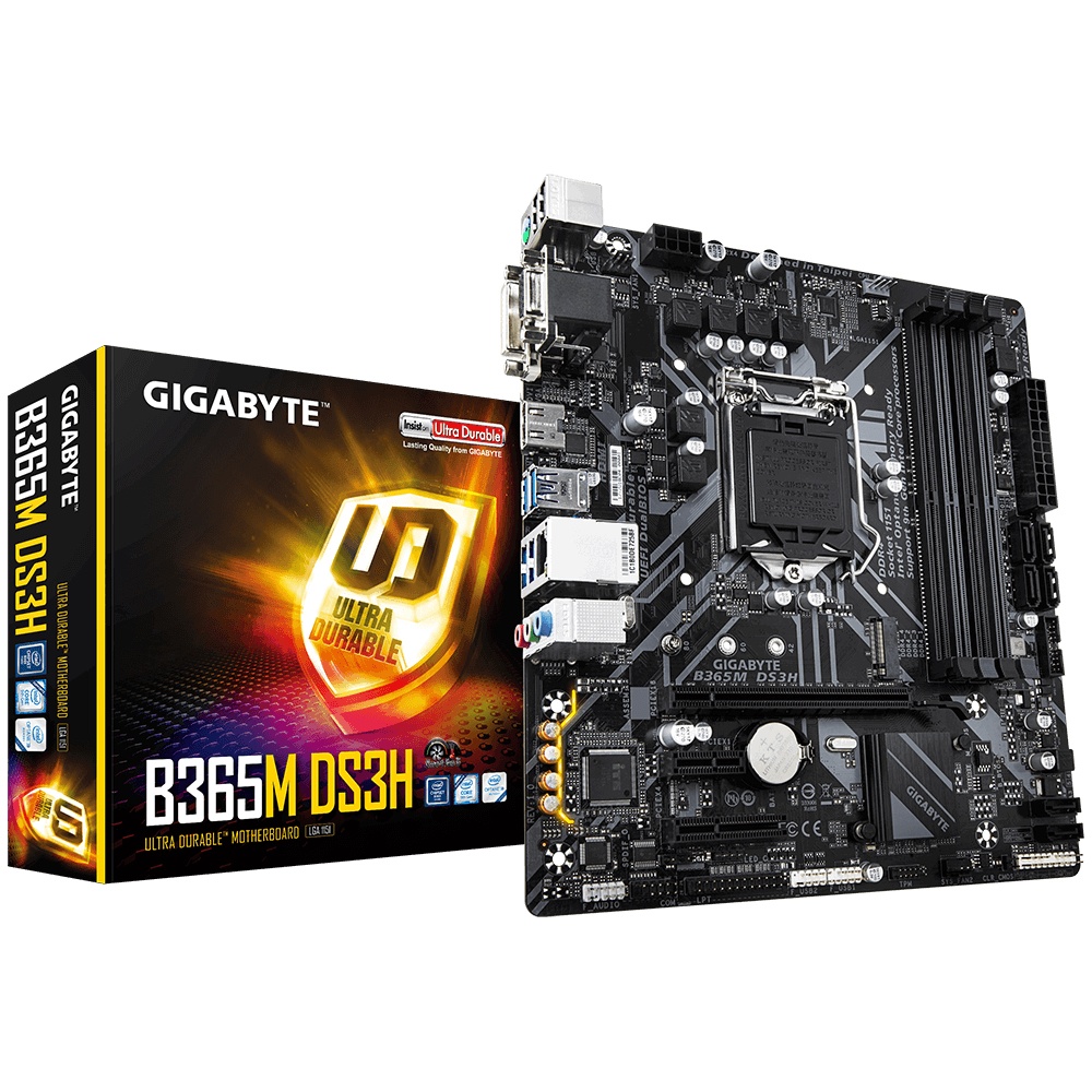 Tarjeta Madre Gigabyte Micro ATX B365M DS3H, S-1151, Intel B365, HDMI, 64GB DDR4 para Intel ― Compatibles solo con 8va & 9va Generación