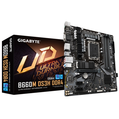 Tarjeta Madre Gigabyte Micro ATX B660M DS3H DDR4, S-1700, Intel B660, HDMI, 128GB DDR4 para Intel l B660, HDMI, 128GB DDR4 para Intel ― Requiere Actualización de BIOS para Procesadores Intel 13va. Generación