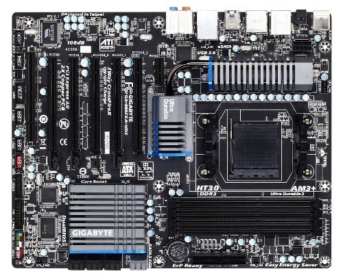 Tarjeta Madre Gigabyte ATX GA-990FXA-UD5, S-AM3+, AMD 990FX, DDR3, para AMD